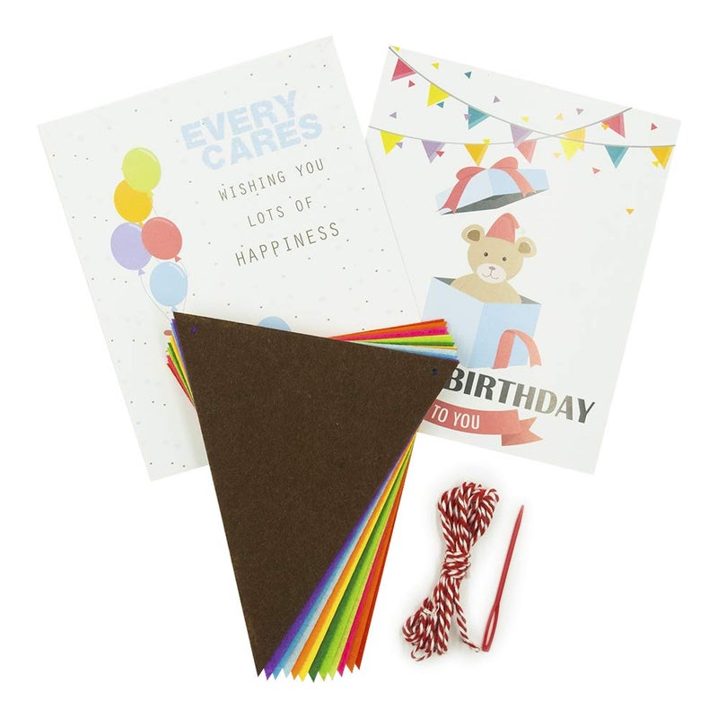 Every Cares Rainbow Felt Fabric Bunting, 24 Pcs/ 16.4 Feet(2 Pack) Decoration Banners for Birthday Party, Baby Shower, Window Decorations and Children's Play Room Decorations - Image 2